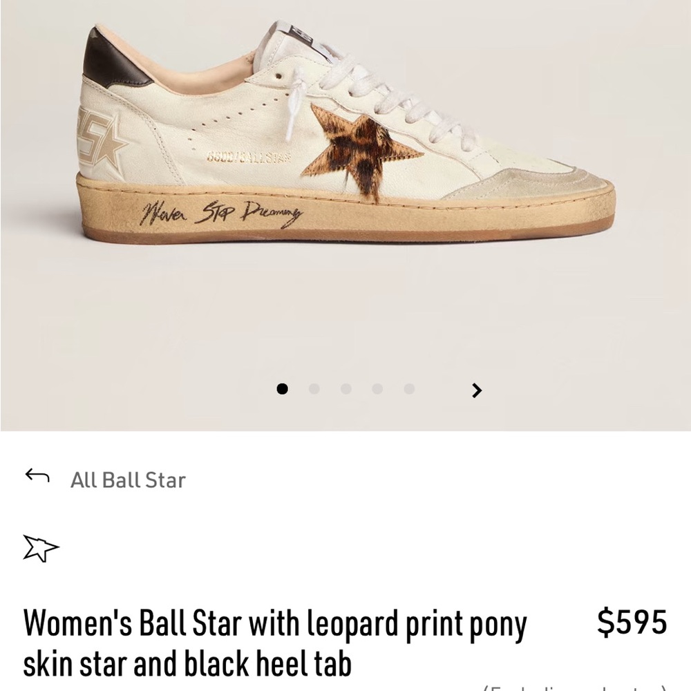 Golden Goose Ballstar sneaker  with leopard pony skin star